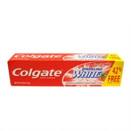 48 Pieces Colgate Tp 4oz Sparkling White Cinnamon - Toothbrushes and Toothpaste