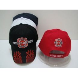 Fire Dept Hat With Flames