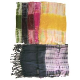 60 Wholesale Light Scarf Tie Dye