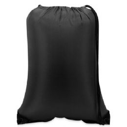 60 Pieces Value Drawstring Backpack In Black - Backpacks 15" or Less