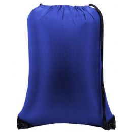 60 Pieces Value Drawstring BackpacK-Royal - Backpacks 15" or Less