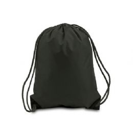 60 Pieces Drawstring Backpack - Black - Backpacks 15" or Less
