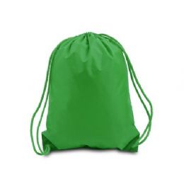 60 Pieces Drawstring Backpack - Kelly - Backpacks 15" or Less