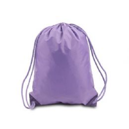 60 Pieces Drawstring Backpack - Lavender - Backpacks 15" or Less