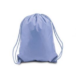 60 Pieces Drawstring Backpack - Light Blue - Backpacks 15" or Less