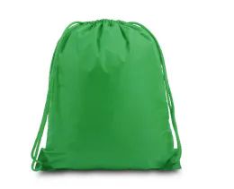 60 Pieces Drawstring Backpack - Kelly - Draw String & Sling Packs