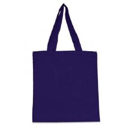 48 Wholesale Cotton Canvas Tote - Navy