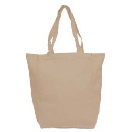 72 Wholesale Cotton Canvas Tote - Natural