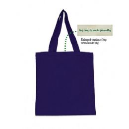 72 Units of Cotton Canvas Tote Navy - Tote Bags & Slings