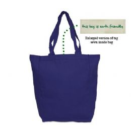 72 Units of Cotton Canvas Tote Navy - Tote Bags & Slings