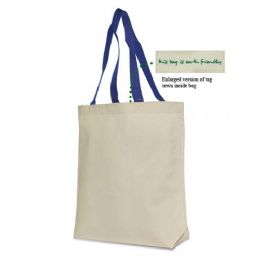 72 Units of Cotton Canvas Tote In Royal - Tote Bags & Slings