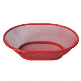 48 Wholesale Basket Mesh Color Oval
