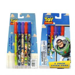 48 Wholesale Stick Pen 5pk Toy Story