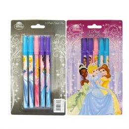 48 Pieces Stick Pen 5pk Princess - Licensed School Supplies