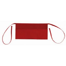 72 Pieces Cotton Twill Waist Apron Red - Kitchen Aprons