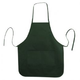 72 Wholesale Long Round Bottom Cotton Twill Apron Forest