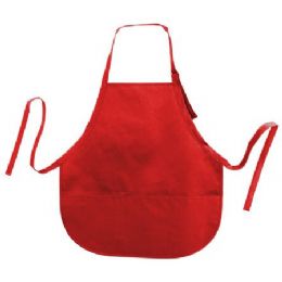 72 Units of Cotton Twill Apron Red - Kitchen Aprons