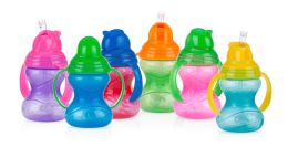 24 pieces Nuby 2 Handle CliK-It Flip N' Sip Cup, 8 oz - Baby Accessories