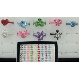 200 Pieces Adjustable RingS-Heart & Animal Assortment - Rings