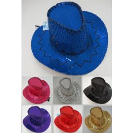 24 Units of Childrens Sequin Cowboy Hats - Cowboy & Boonie Hat