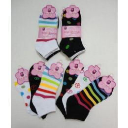 240 of Anklets 9-11 [stripe/peace/polka Dot Asst]