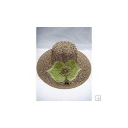 48 Wholesale Ladies Summer Hat Brown Color