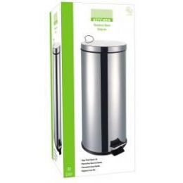 2 Wholesale 30 Liter Stainless Steel Step Can With Plastic Inner Hygienic Bin