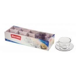 6 Wholesale Marinex 12 Pc Tea Set - Clear