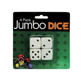 72 Pieces Jumbo Dice, Pack Of 4 - Playing Cards, Dice & Poker