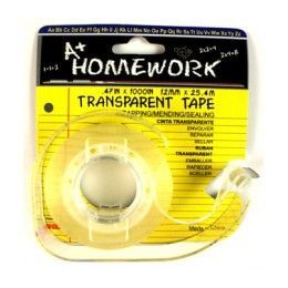 144 Wholesale Stationary Tape CleaR- 1/2" X 1000" W/dispenser