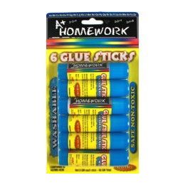 48 Pieces Glue Sticks - WashablE- .28 Oz Ea - 6 Pack - Glue