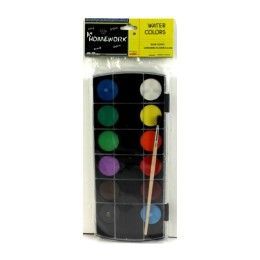 48 Wholesale Water Color Paint SeT- 12 Colors+brush