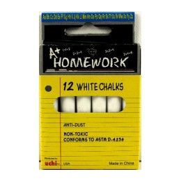 96 Wholesale Chalk - White - 12pk - 3" Sticks - Boxed
