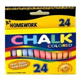96 Wholesale Chalk - Asst. Colors - 24 Pk - 3" Sticks - Boxed