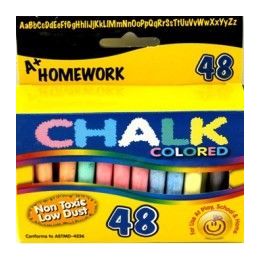 48 Wholesale Chalk - Asst. Colors - 48 Pk - 3" Sticks - Boxed