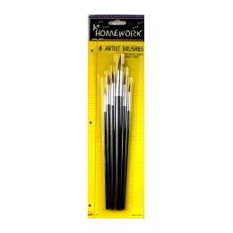 48 Wholesale Paint Brushes - 6 Ct. Asst.sizes - Carded