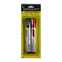 48 Wholesale Dry Erase Board Markers - 2 Pk - Black,red
