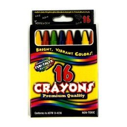 48 Wholesale Crayons - 16 Pk - Boxed - Asst. Colors