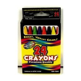 48 Wholesale Crayons - 24 Pk - Boxed - Asst. Colors
