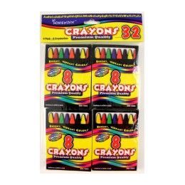 48 Wholesale Crayons - 8ct - 4pk - Boxed - Asst. Colors