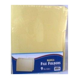 48 Wholesale File Folders - 1/3 Cut - 9 Ct - ManilA-Letter Size