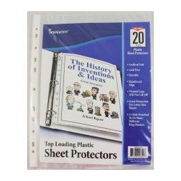 48 Wholesale Sheet Protectors - Clear Plastic - Top Loading - 20 Count - For 8.5" X 11" Paper