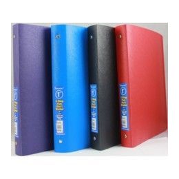 48 Pieces Binder - Flexible Vinyl - 1" - 3 Rings - Assorted Solid Colors - Clipboards and Binders