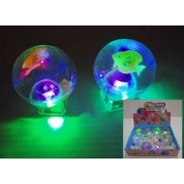 144 Wholesale 2.75" Light Up Bouncy Glitter Ball