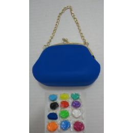 72 Pieces Silicone Change Purse With Chain - Leather Purses and Handbags