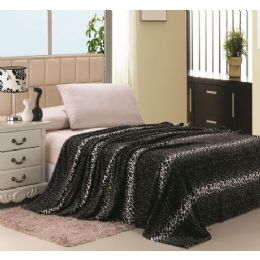 16 Wholesale Leopard Print Micro Plush Blanket King Size