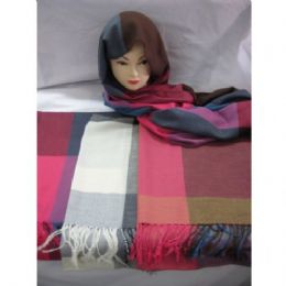 60 Pieces Printed Plaid Scarf - Winter Scarves