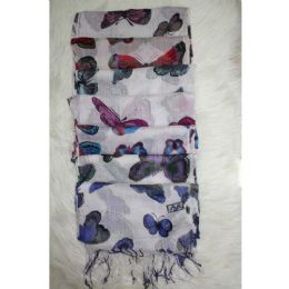 72 Units of Ladies Butterfly Scarf - Winter Scarves