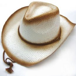 48 Pieces Cow Boy Straw Hats - Cowboy & Boonie Hat