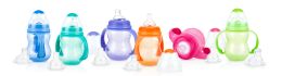 12 Wholesale Nuby 3-Stage Wide Neck Bottle To Cup, 8 oz
